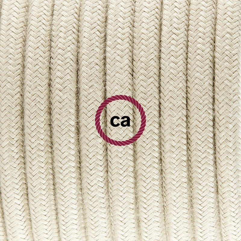 SnakeBis cableado con portalámpara cable textil Gris pardo en Algodón RC43