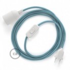SnakeBis cableado con portalámpara cable textil Oceano en Algodón RC53