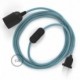 SnakeBis cableado con portalámpara cable textil Oceano en Algodón RC53