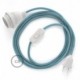 SnakeBis cableado con portalámpara cable textil Oceano en Algodón RC53