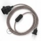 SnakeBis cableado con portalámpara cable textil Stripes Rosa Antico RD51
