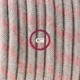SnakeBis cableado con portalámpara cable textil Stripes Rosa Antico RD51