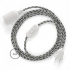 SnakeBis cableado con portalámpara cable textil Stripes Antracita RD54