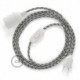 SnakeBis cableado con portalámpara cable textil Stripes Antracita RD54