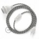 SnakeBis cableado con portalámpara cable textil Stripes Antracita RD54