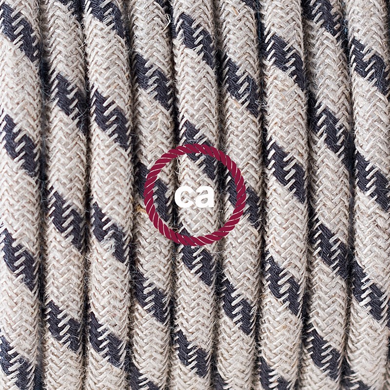 SnakeBis cableado con portalámpara cable textil Stripes Antracita RD54
