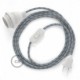 SnakeBis cableado con portalámpara cable textil Stripes Azul Steward RD55