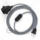SnakeBis cableado con portalámpara cable textil Stripes Azul Steward RD55