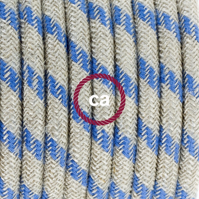 SnakeBis cableado con portalámpara cable textil Stripes Azul Steward RD55