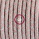 SnakeBis cableado con portalámpara cable textil Rombo Rosa Antico RD61