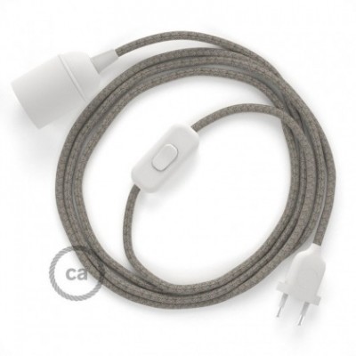 SnakeBis cableado con portalámpara cable textil Rombo Verde Tomillo RD62