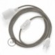 SnakeBis cableado con portalámpara cable textil Rombo Verde Tomillo RD62
