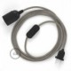 SnakeBis cableado con portalámpara cable textil Rombo Verde Tomillo RD62