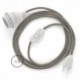 SnakeBis cableado con portalámpara cable textil Rombo Verde Tomillo RD62