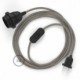 SnakeBis cableado con portalámpara cable textil Rombo Verde Tomillo RD62
