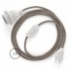 SnakeBis cableado con portalámpara cable textil Rombo Corteza RD63