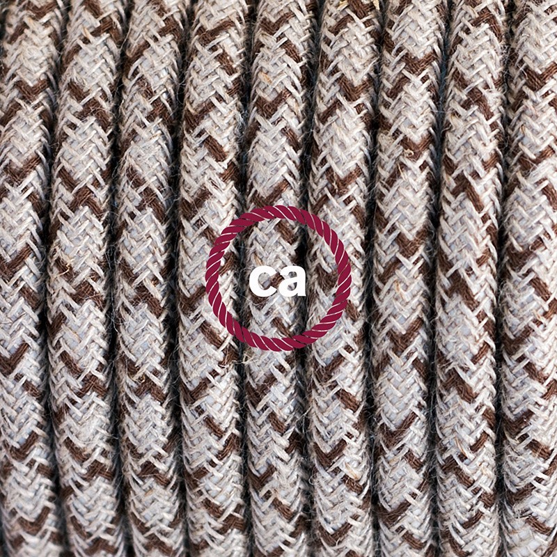 SnakeBis cableado con portalámpara cable textil Rombo Corteza RD63