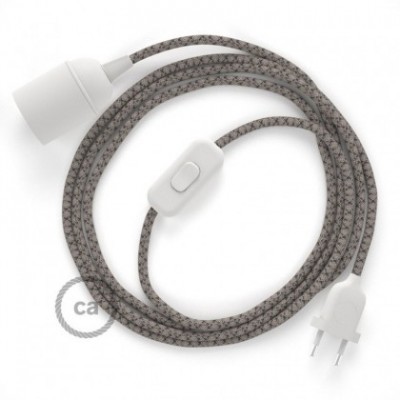 SnakeBis cableado con portalámpara cable textil Rombo Antracita RD64