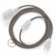 SnakeBis cableado con portalámpara cable textil Rombo Antracita RD64