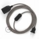SnakeBis cableado con portalámpara cable textil Rombo Antracita RD64