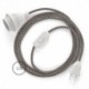 SnakeBis cableado con portalámpara cable textil Rombo Antracita RD64