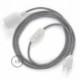 SnakeBis cableado con portalámpara cable textil Rombo Azul Steward RD65