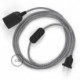 SnakeBis cableado con portalámpara cable textil Rombo Azul Steward RD65