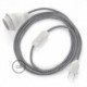 SnakeBis cableado con portalámpara cable textil Rombo Azul Steward RD65