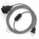 SnakeBis cableado con portalámpara cable textil Rombo Azul Steward RD65