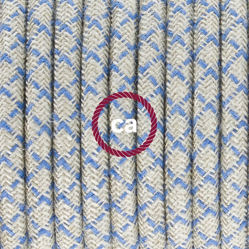 SnakeBis cableado con portalámpara cable textil Rombo Azul Steward RD65