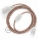 SnakeBis cableado con portalámpara cable textil ZigZag Rosa Antico RD71