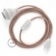 SnakeBis cableado con portalámpara cable textil ZigZag Rosa Antico RD71
