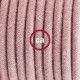 SnakeBis cableado con portalámpara cable textil ZigZag Rosa Antico RD71