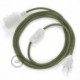 SnakeBis cableado con portalámpara cable textil ZigZag Verde Tomillo RD72