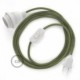 SnakeBis cableado con portalámpara cable textil ZigZag Verde Tomillo RD72