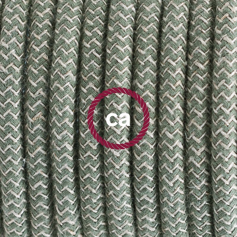 SnakeBis cableado con portalámpara cable textil ZigZag Verde Tomillo RD72