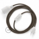 SnakeBis cableado con portalámpara cable textil ZigZag Corteza RD73