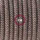SnakeBis cableado con portalámpara cable textil ZigZag Corteza RD73