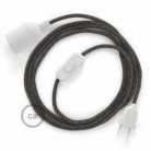 SnakeBis cableado con portalámpara cable textil ZigZag Antracita RD74
