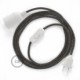SnakeBis cableado con portalámpara cable textil ZigZag Antracita RD74