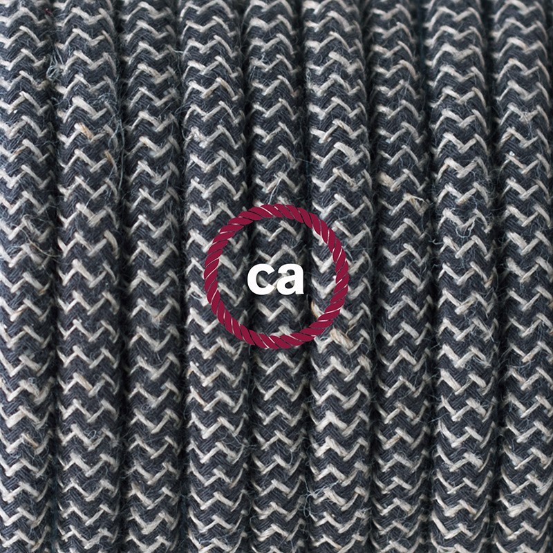 SnakeBis cableado con portalámpara cable textil ZigZag Antracita RD74