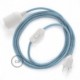 SnakeBis cableado con portalámpara cable textil ZigZag Azul Steward RD75
