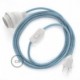 SnakeBis cableado con portalámpara cable textil ZigZag Azul Steward RD75