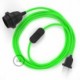 SnakeBis cableado con portalámpara cable textil Verde Fluo RF06