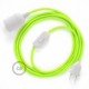 SnakeBis cableado con portalámpara cable textil Amarillo Fluo RF10