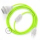 SnakeBis cableado con portalámpara cable textil Amarillo Fluo RF10