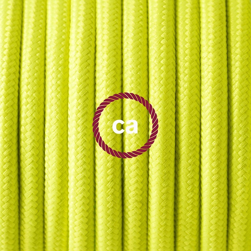 SnakeBis cableado con portalámpara cable textil Amarillo Fluo RF10
