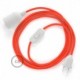 SnakeBis cableado con portalámpara cable textil Naranja Fluo RF15