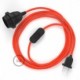 SnakeBis cableado con portalámpara cable textil Naranja Fluo RF15