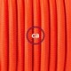 SnakeBis cableado con portalámpara cable textil Naranja Fluo RF15